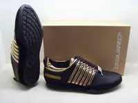 chaussures dsquared hommes new style 2013 cuir six noir or